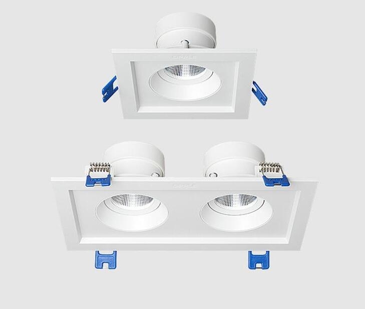 歐普照明方形LED射燈 靈眾III 4W 6W 8W 雙頭嵌入式LED平板射燈